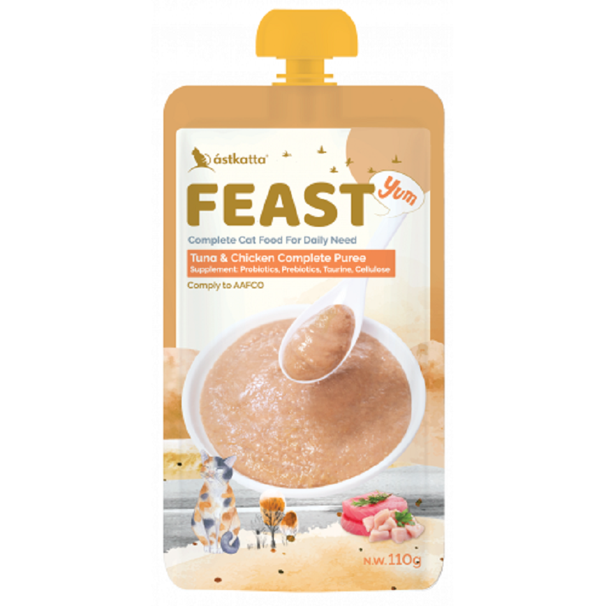 Astkatta Feast 貓濕糧 鮮肉盛宴營養主食包 吞拿魚雞肉 110g (P00164)