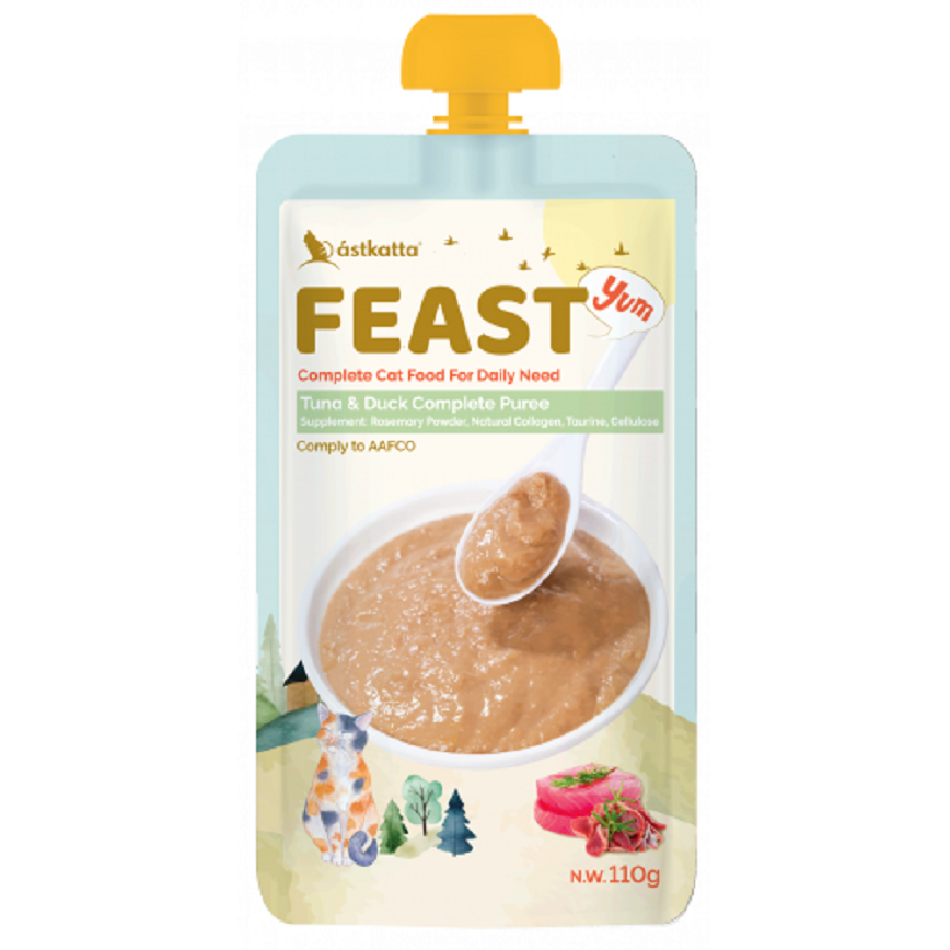 Astkatta Feast 貓濕糧 鮮肉盛宴營養主食包 吞拿魚鴨肉 110g (P00166)