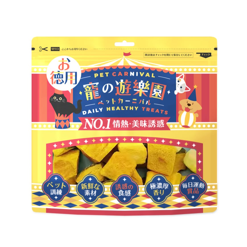 寵之遊樂園 凍乾 貓零食 狗零食 角切南瓜塊 300g 圖 1