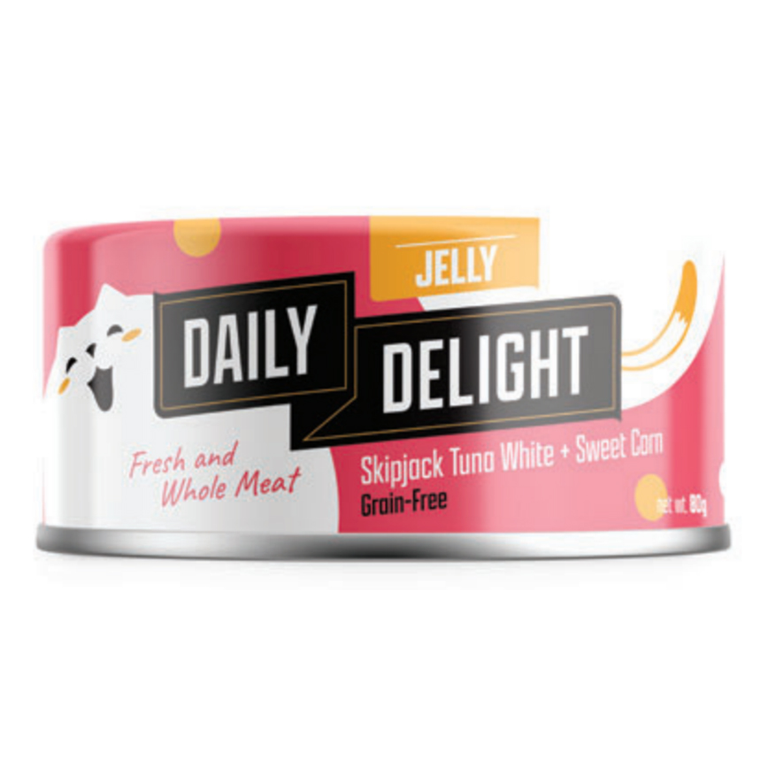 Daily Delight Jelly啫喱系列 貓罐頭 白鰹吞拿魚+甜玉米 80g (DD56)