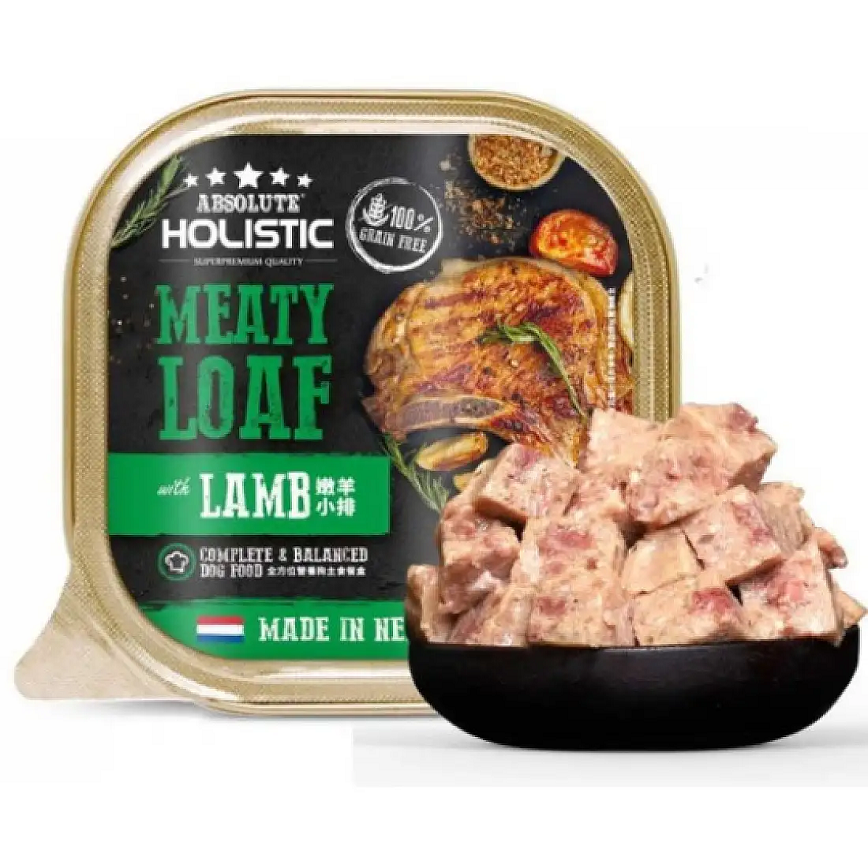 Absolute Holistic 荷式肉卷狗罐頭 全方位營養主食餐盒 嫩羊小排 100g (AM-5379)