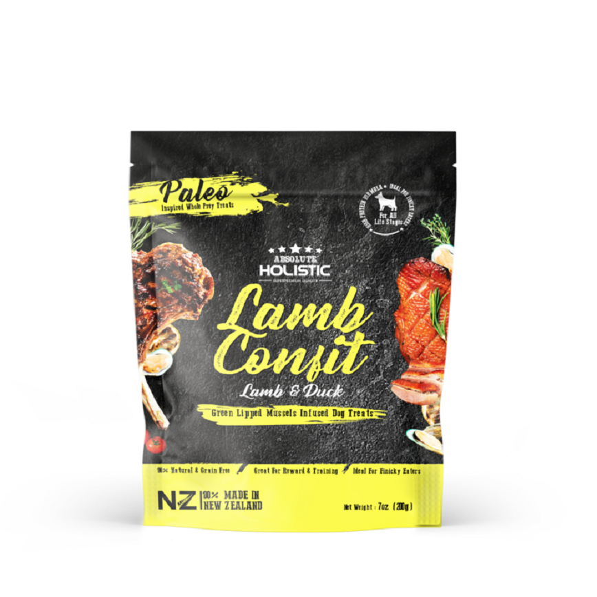 Absolute Holistic 無穀主食狗糧 風乾鮮食肉片 羊肉+鴨肉 200g (AD-9476)