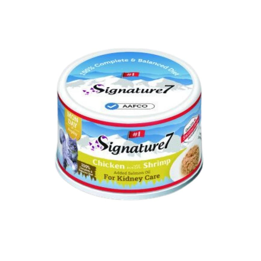 Signature7 貓罐頭 營養肉湯罐罐 腎臟護理 雞肉+蝦 70g (S7-083188) (星期一) 圖 1