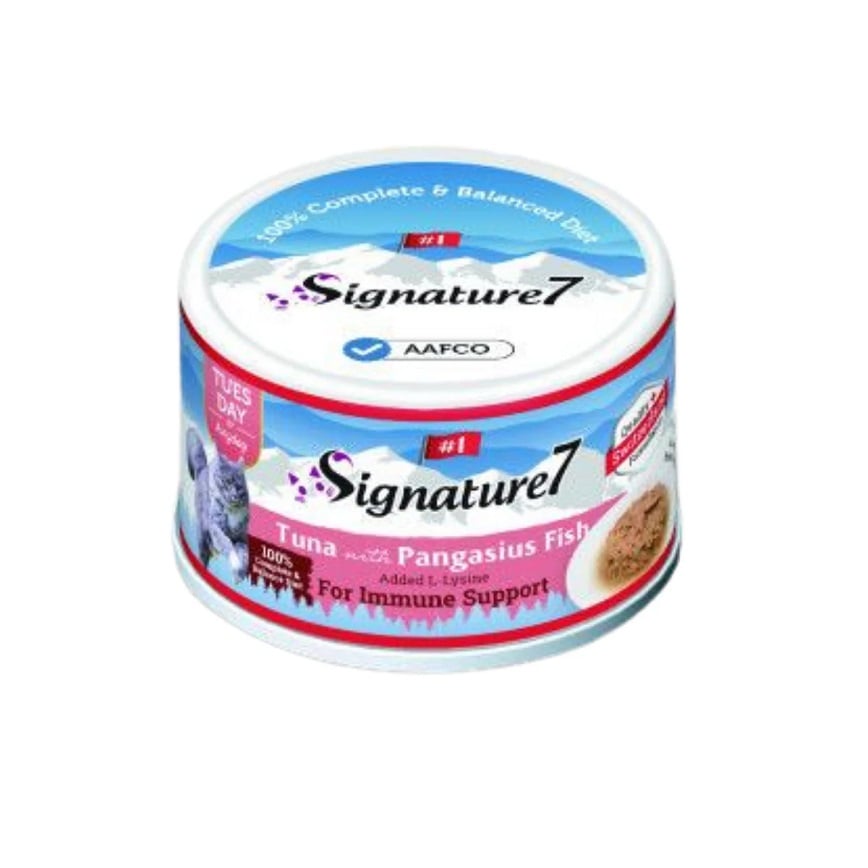 Signature7 貓罐頭 營養肉湯罐罐 增強免疫 吞拿魚+巴沙魚 70g (S7-083195) (星期二) 圖 1