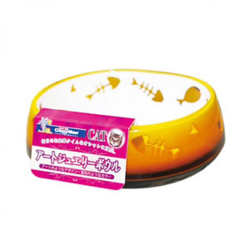 DoggyMan 精美水晶防滑寵物糧食碗 (橙) (貓犬用)