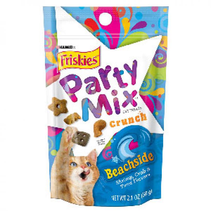 Friskies喜躍 Party Mix 貓脆餅 Beachside Crunch 海鮮+吞拿魚 2.1oz (藍) 圖 1