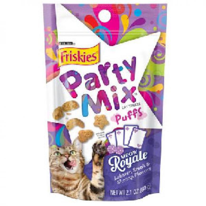 Friskies喜躍 Party Mix Puffs Meow Royale 2.1oz (紫) (停售)