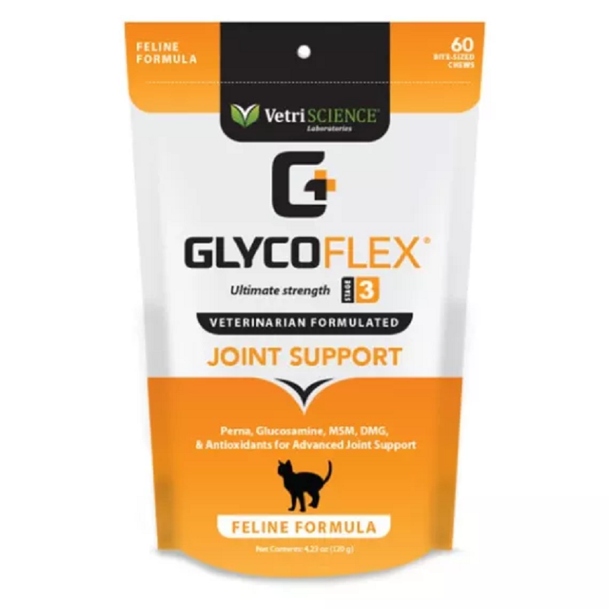 VetriScience GlycoFlex 3 貓用關節保健咀嚼肉粒 60片/袋 (09PK88A.060)