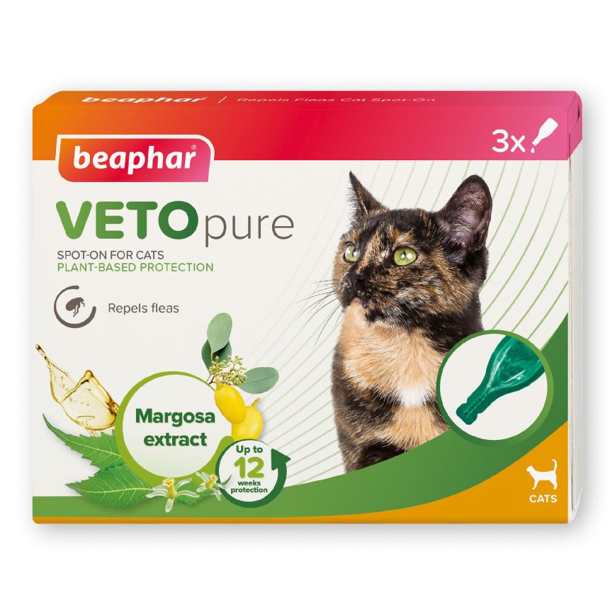 Beaphar VETO pure 成貓用回歸自然滴劑 一盒3支 (17812) (新包裝)