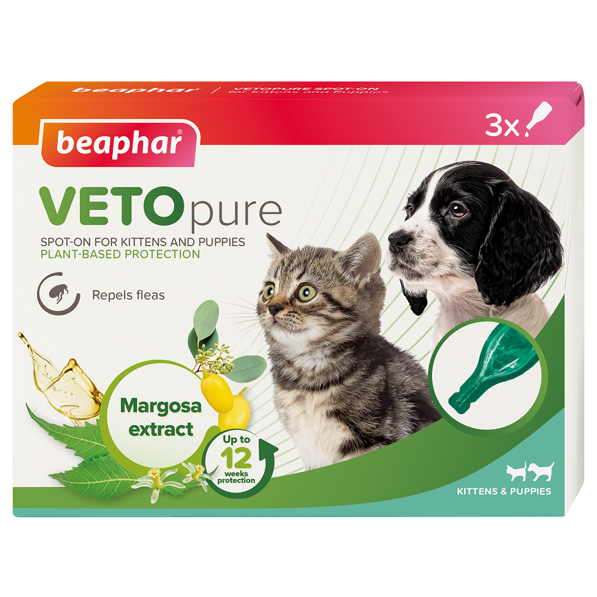 Beaphar VETO pure 幼犬/幼貓用 回歸自然滴劑 一盒3支 (17176)