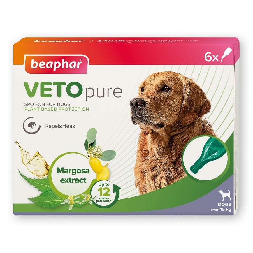 Beaphar VETO pure 成犬用 回歸自然滴劑 一盒6支 (10881)