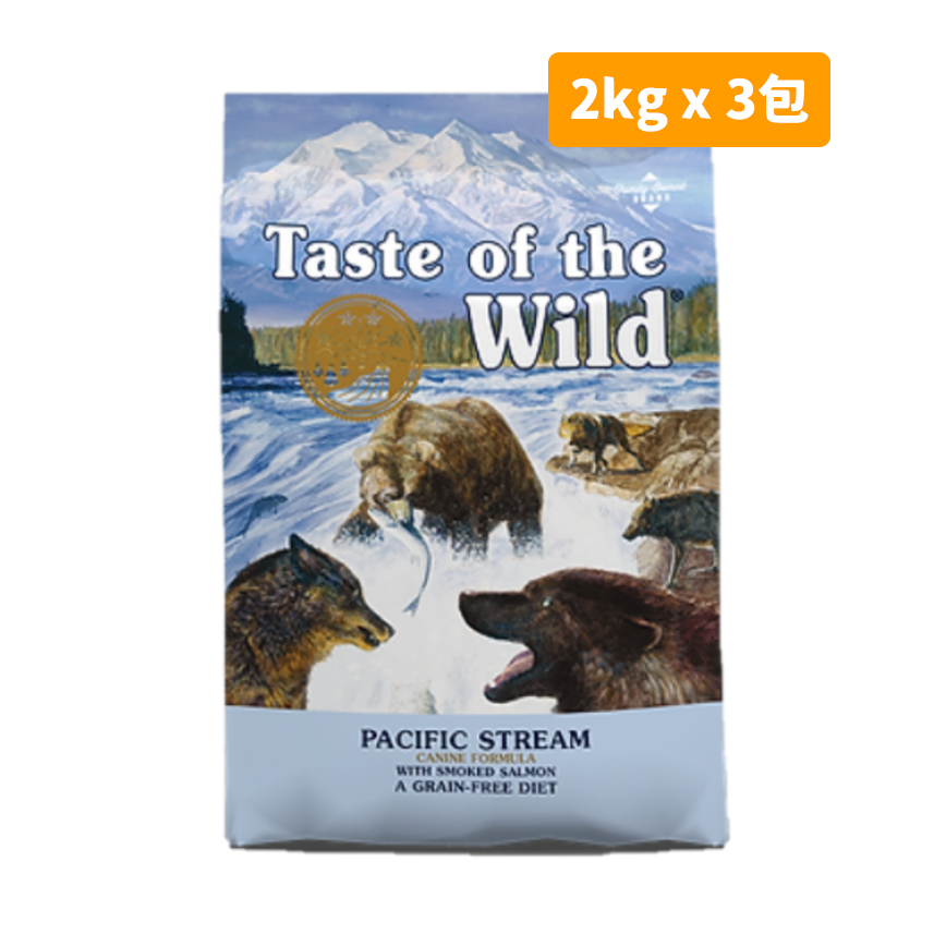 Taste of the Wild 狗糧 無穀物煙燻三文魚配方 (成犬糧 國際版) 2kg x 3包(夾袋) (90102386)