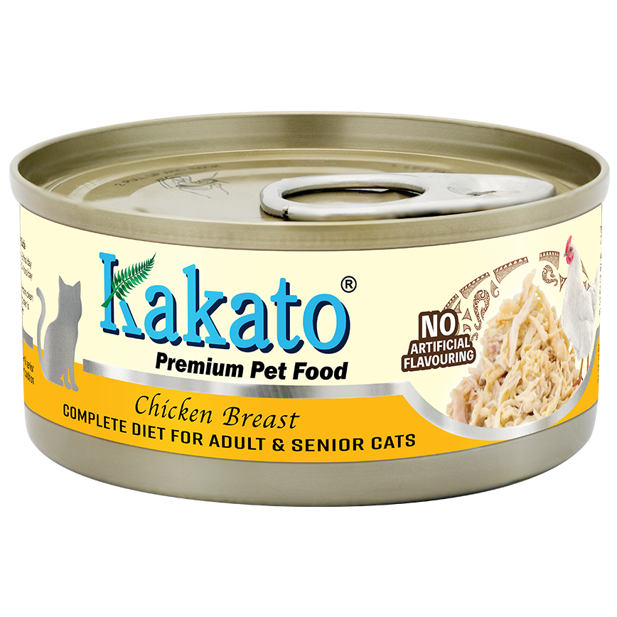 Kakato 貓罐頭 全營養單一蛋白主食罐 成貓及高齡貓配方 雞胸 70g (TD0772EIN)
