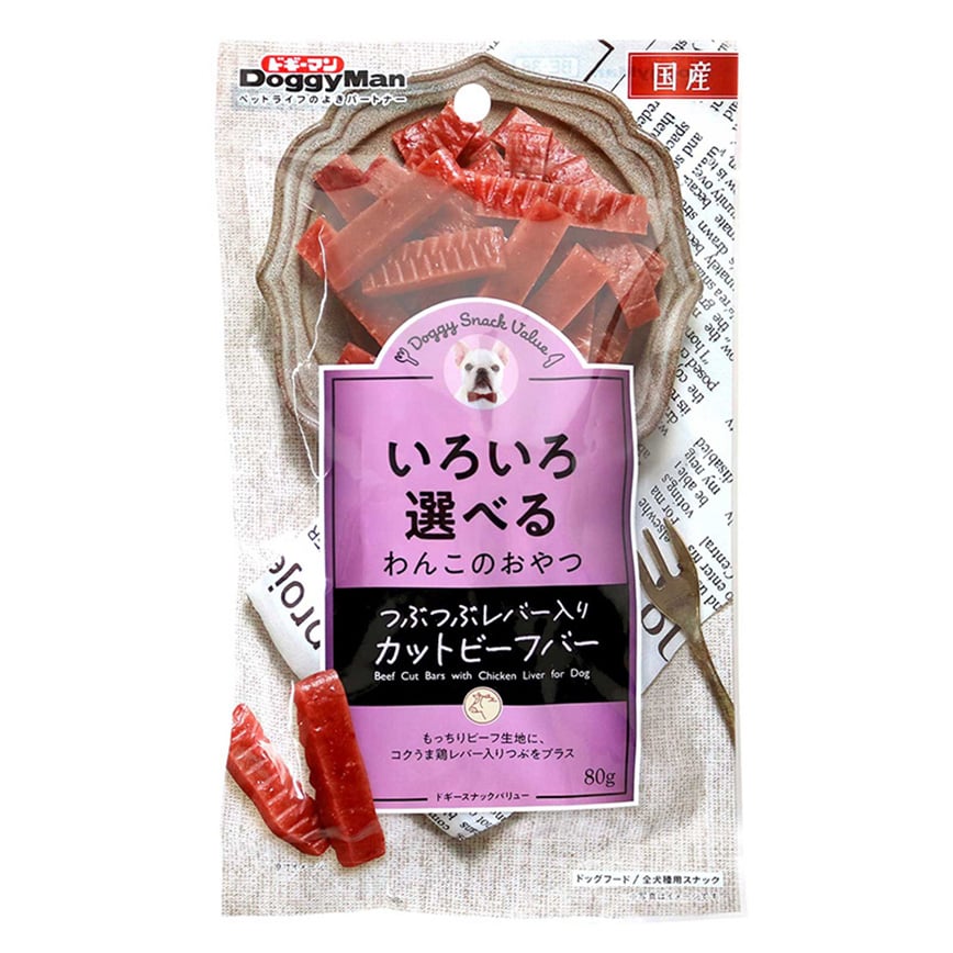 DoggyMan 日本製狗零食 牛肉雞肉雞肝條 80g