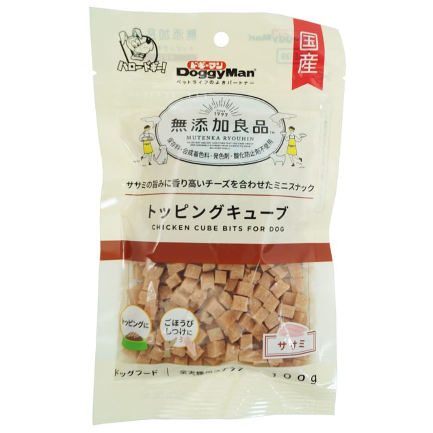 DoggyMan 日本製狗零食 無添加良品 雞肉小方粒 100g