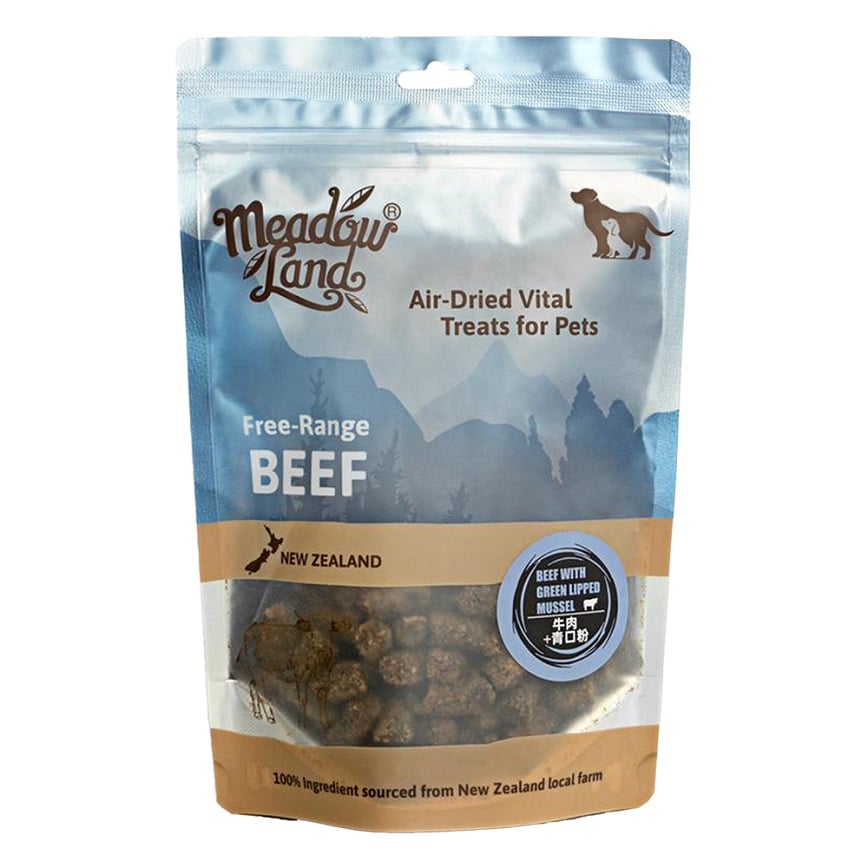 Meadowland 狗零食 風乾牛肉+青口粉 150g (MDA01)