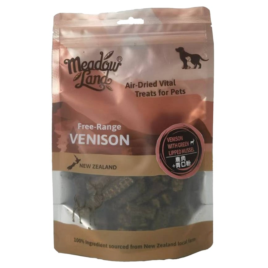 Meadowland 狗零食 風乾鹿肉+青口粉 150g (MDA09)