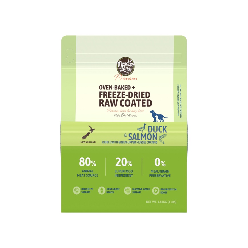 Meadowland 狗糧 全犬糧 臻至系列 烘焙鴨肉 + 三文魚及青口塗層配方 1.81kg (MDOB002)