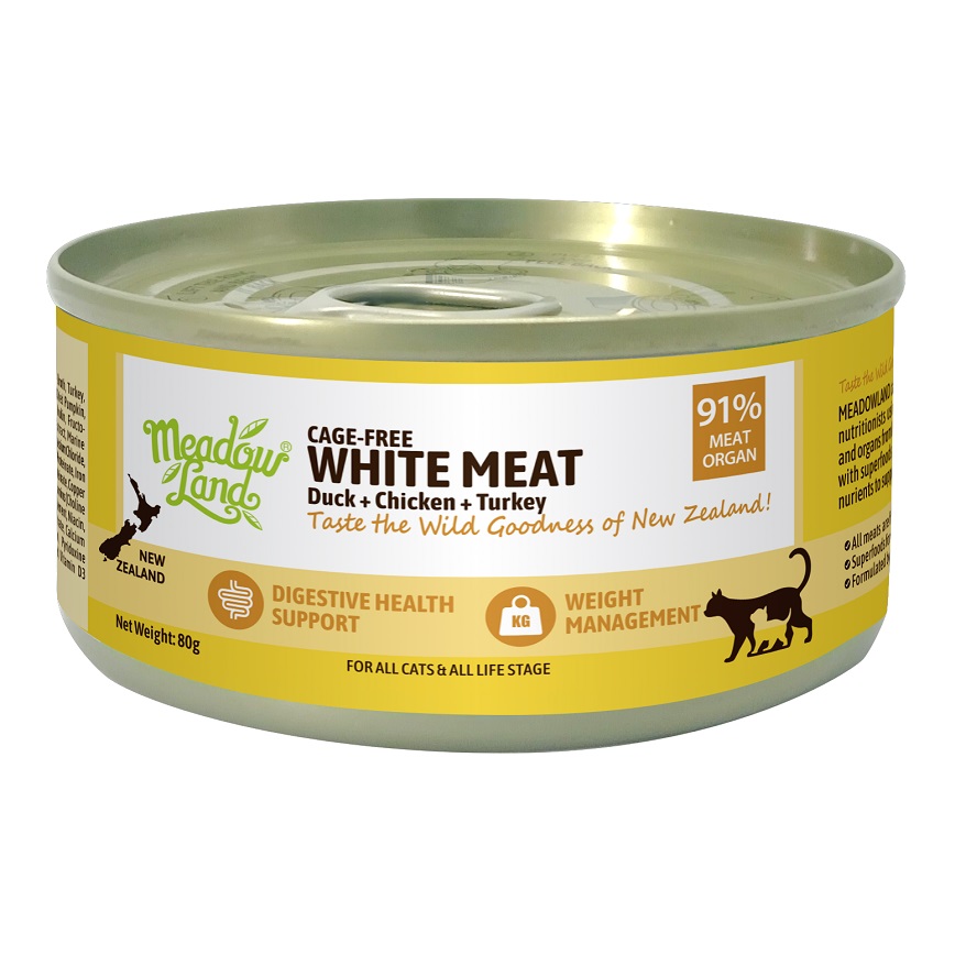 Meadowland 貓罐頭 全貓主食罐 經典肉醬系列 白肉 (鴨肉+雞肉+火雞肉) 80g (MLC02) 圖 1