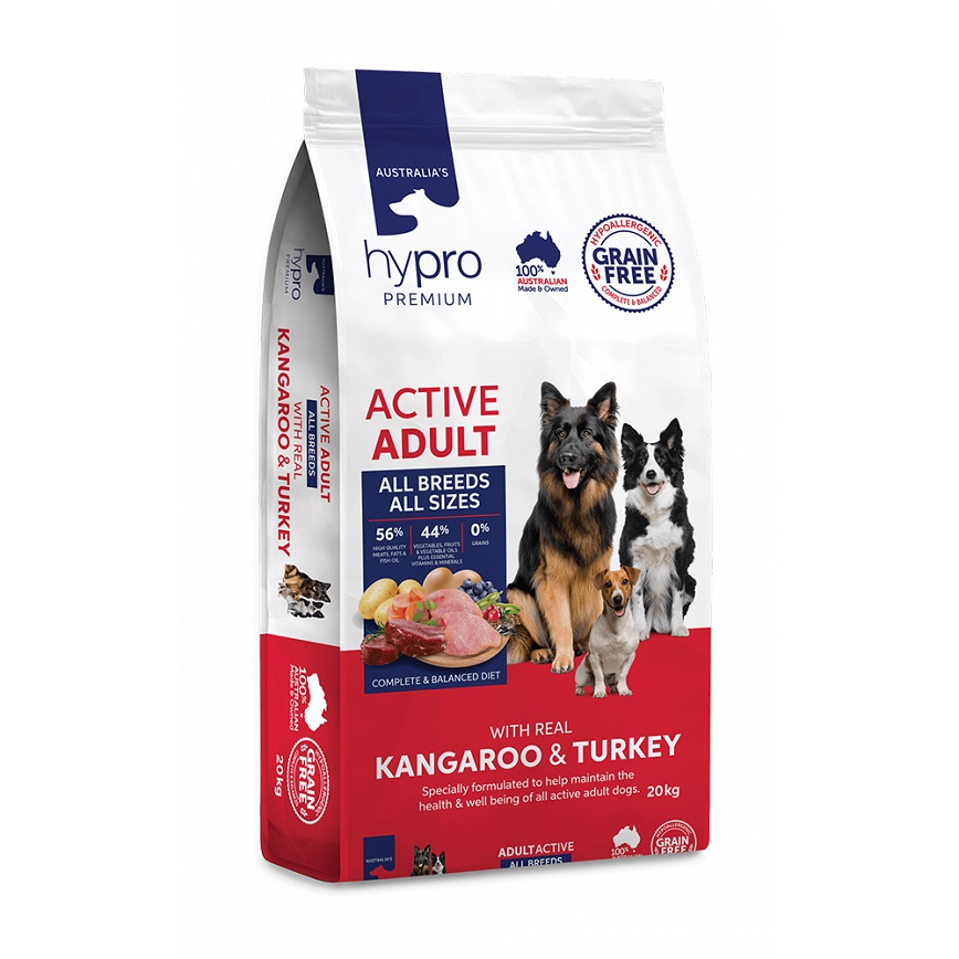 Hypro Premium 狗糧 成犬糧 袋鼠 + 火雞 20kg (HP18)
