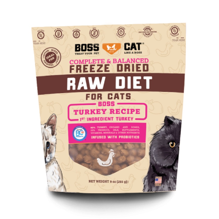 Boss Cat 貓用主食凍乾 生火雞肉配方 9oz (02705)