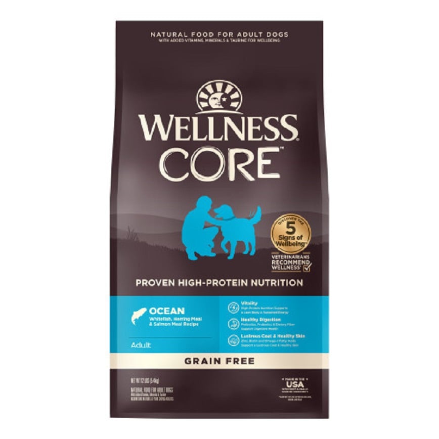 WELLNESS CORE 狗糧 無穀物 海洋魚配方 白魚,鯡魚及三文魚 4lb (88415) 圖 1