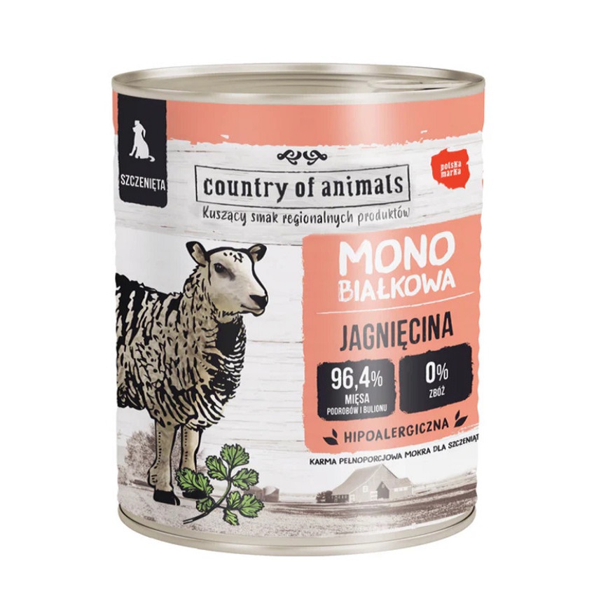 Country of animals 狗罐頭 幼犬罐頭 單一蛋白罐 羊肉 400g (92074)