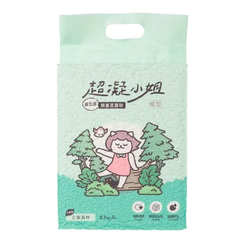 超凝小姐 益生菌除臭豆腐砂 忘憂森林香 7L