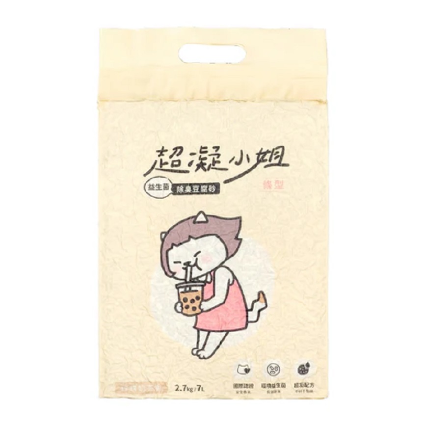 超凝小姐 益生菌除臭豆腐砂 珍珠奶茶香 7L