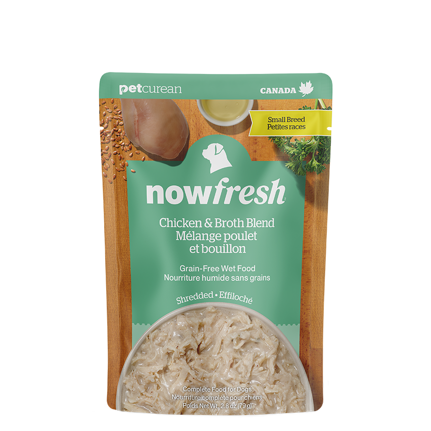 now FRESH 無穀狗濕糧 全年齡小型犬配方 雞肉肉絲湯包 2.8oz (FG82634)