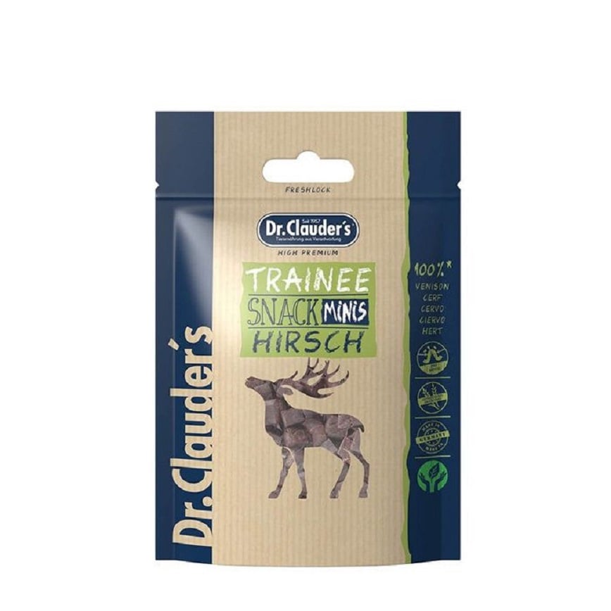 Dr.Clauder's Trainee 貓狗小食 95%鹿肉粒小食 小粒 50g (DC0050)