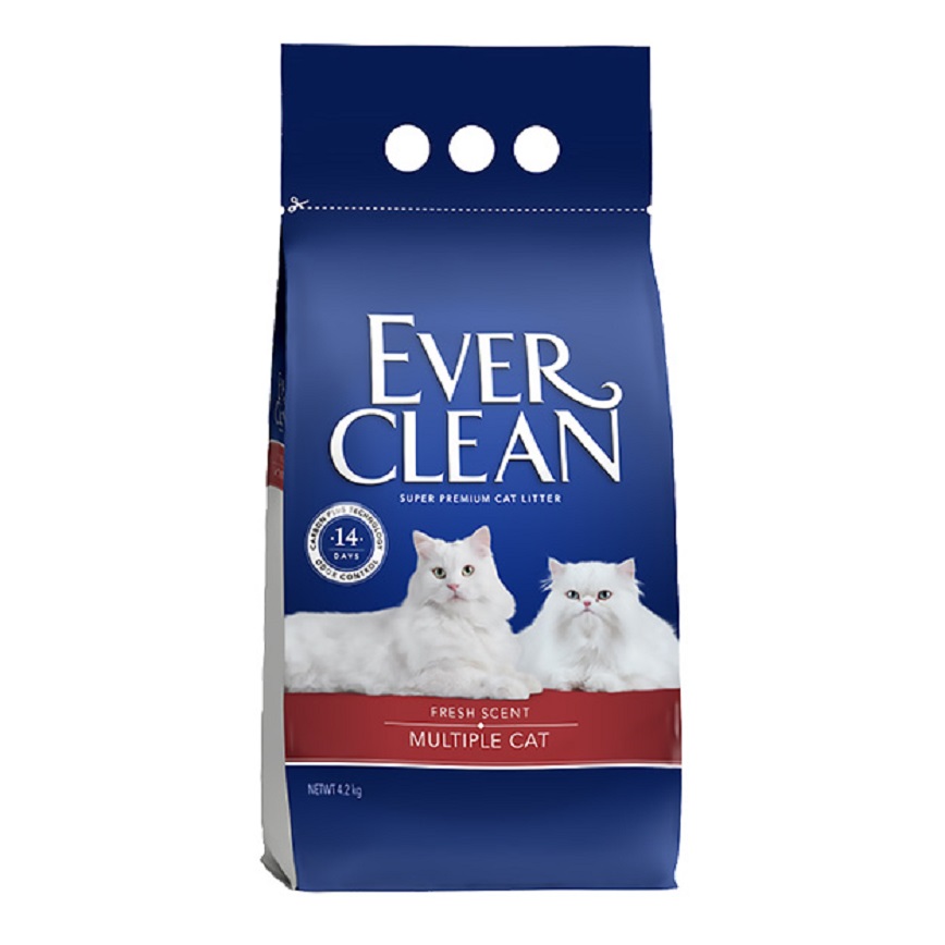 Ever Clean 藍鑽紅標 多貓抑氨微香 礦物貓砂 4.2kg