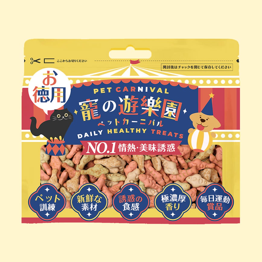 寵之遊樂園 狗零食 三文魚燕麥餅 100g 歡樂裝 1包