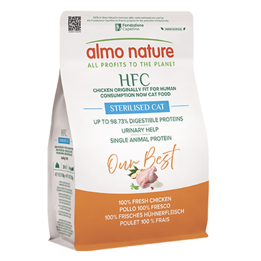 Almo Nature HFC 成貓或絕育貓糧 新鮮雞肉 300g (9133)