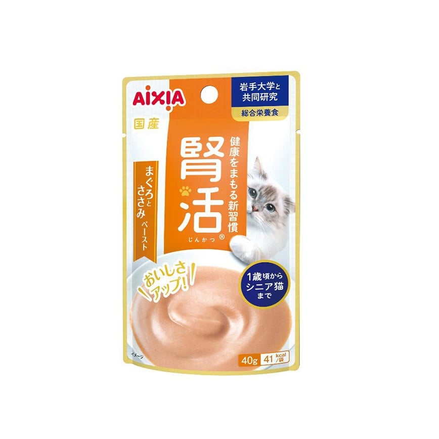 AIXIA 愛喜雅 貓濕糧 腎活 健康主食餐包系列 吞拿魚+雞肉醬 40g (JK-3)