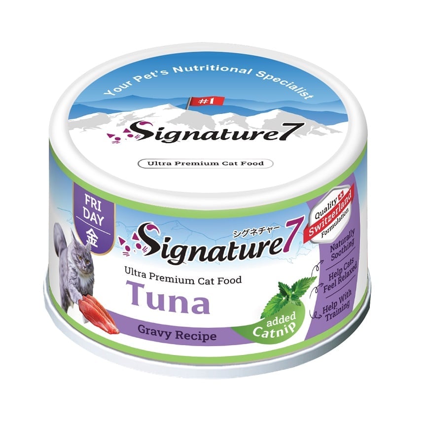 Signature7 貓罐頭 貓薄荷舒壓配方肉湯罐罐 吞拿魚 70g (S7-084642) (星期五)