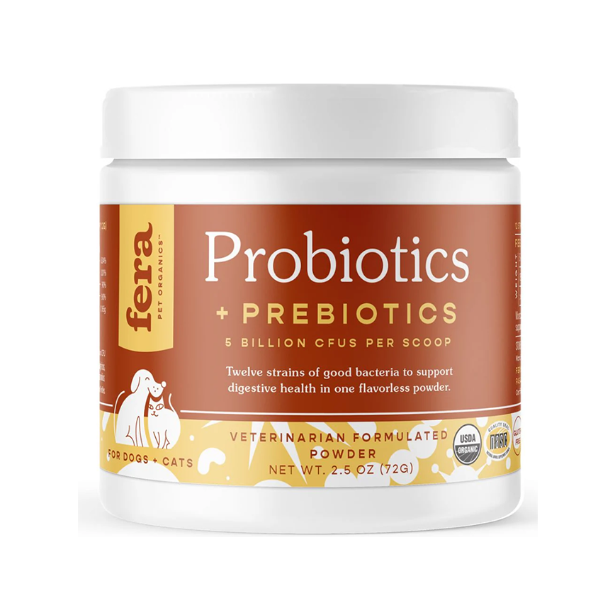 Fera Pets Supplement 貓狗營養補充品 USDA有機認證 有機益生菌及益生元營養粉 72g (犬貓通用) (4581)
