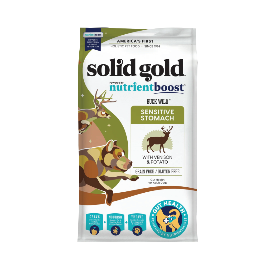 Solid Gold 素力高 狗糧 無穀物鹿肉成犬配方 3.75lb (SG725) (全新升級版)