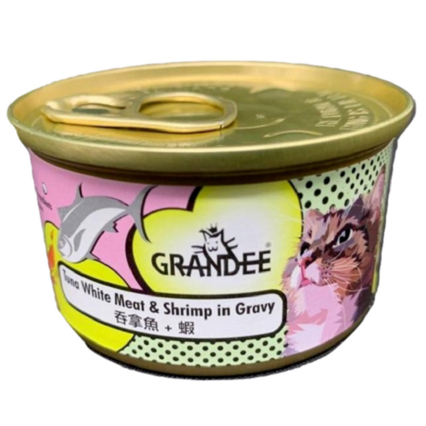 GRANDEE 貓罐頭 吞拿魚+蝦 80g