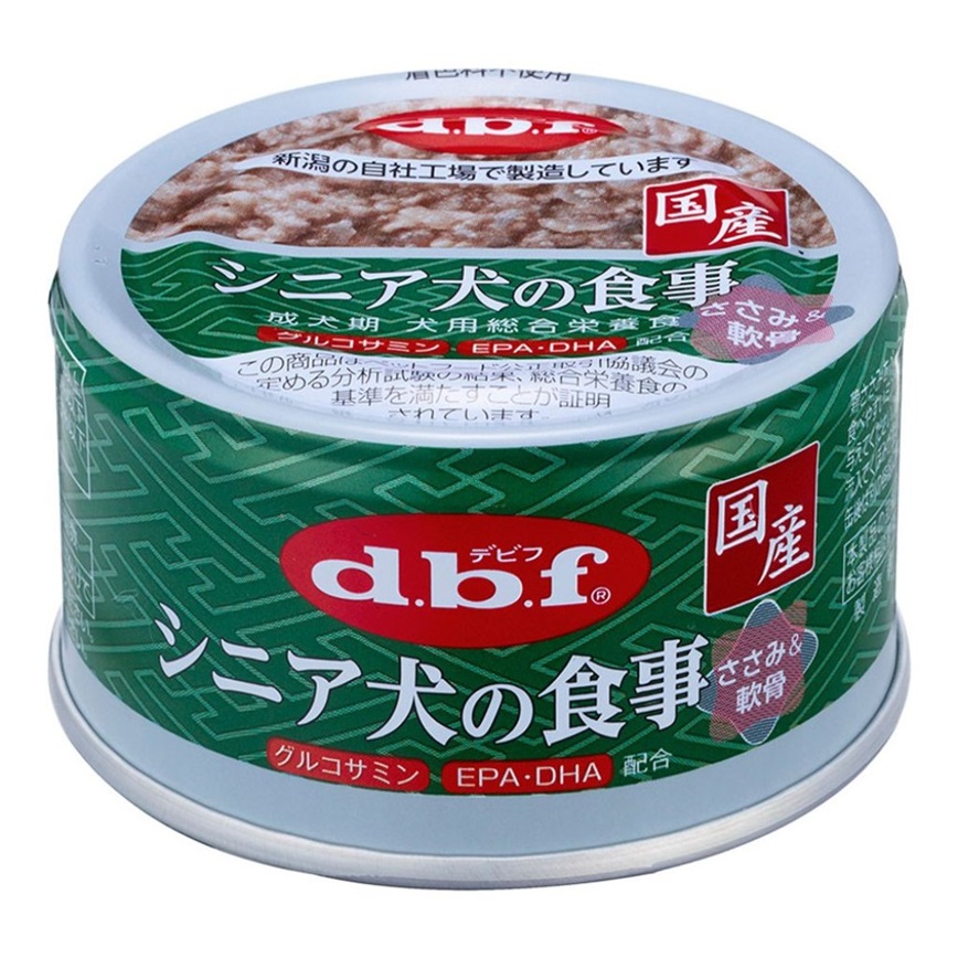 日本d.b.f 狗罐頭 老犬雞肉+豬軟骨 (葡萄糖胺+DHA 配合) 85g (D1127)