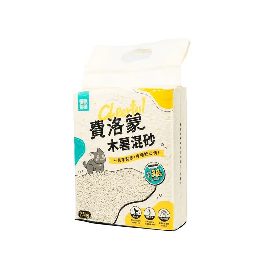 怪獸部落 費洛蒙貓砂 豆腐木薯混砂 2.4kg 圖 1