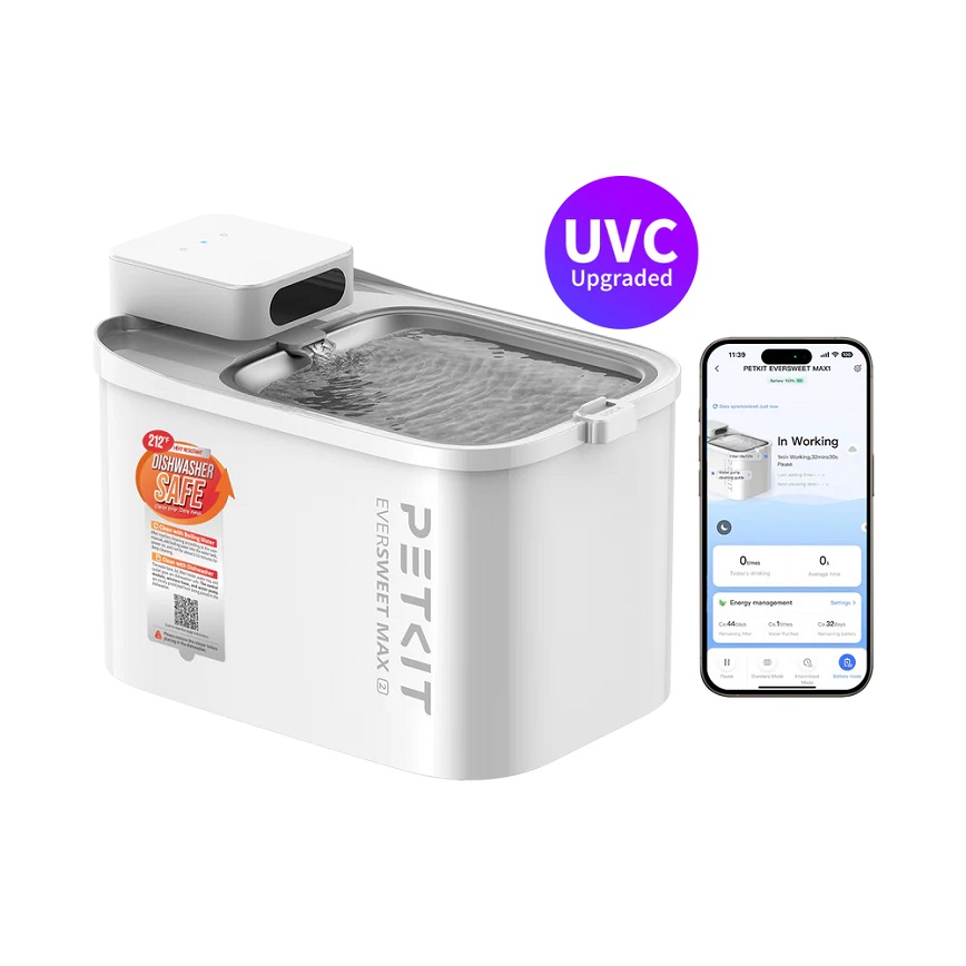 PETKIT Eversweet Max 2 無線智能飲水機 3L UVC水泵 (耐高溫版) (pkw3a-100uv)