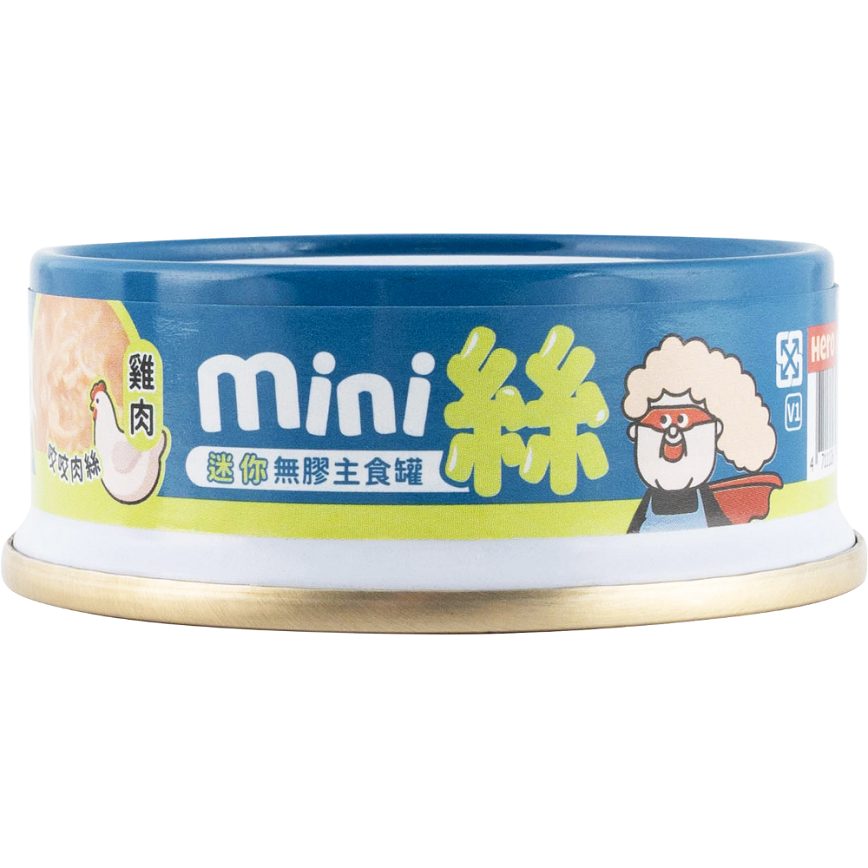 HeroMama 貓罐頭 無膠迷你主食罐 咬咬肉絲 泌尿護膚配方 雞肉 55g