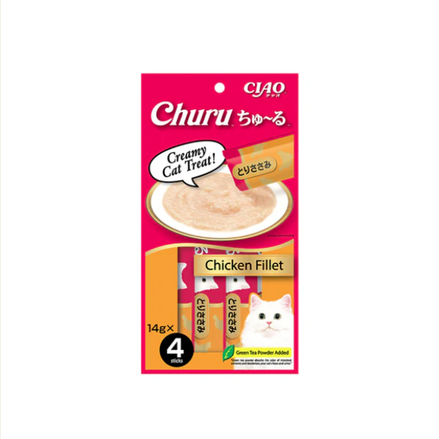 CIAO Churu 原味雞肉泥 薩薩米風味 猫濕零食 4x14g（SC-73）