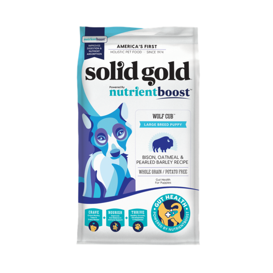 Solid Gold 素力高 狗糧 (NB) 升級版中大型幼犬 野牛配方 22lb (SG718)