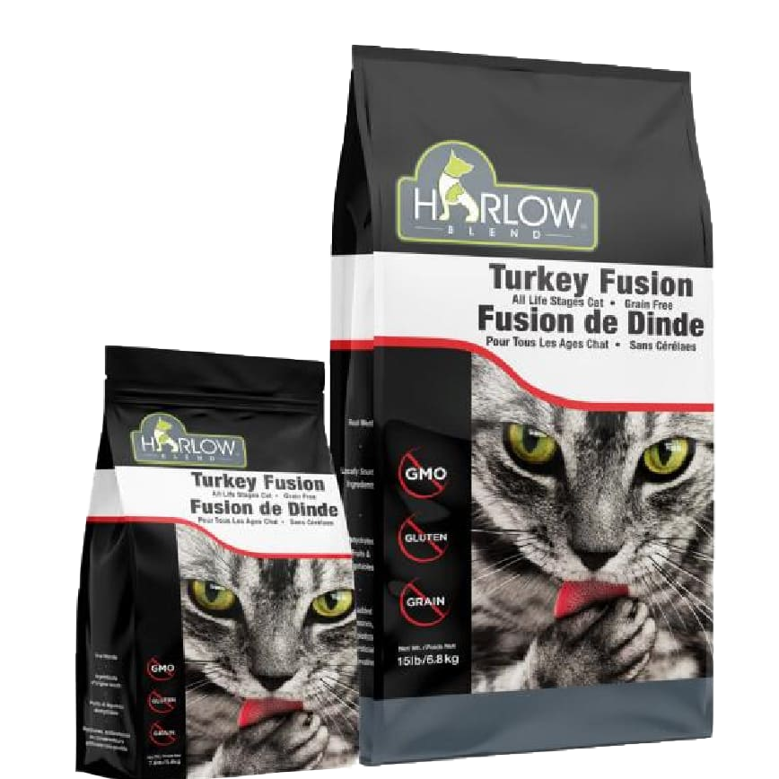Harlow Blend 楓葉 無穀物 鮮火雞,海洋鱈魚,蔬果全貓乾糧 15lb (粉紅) (VIP-HR-124115) (TBS)