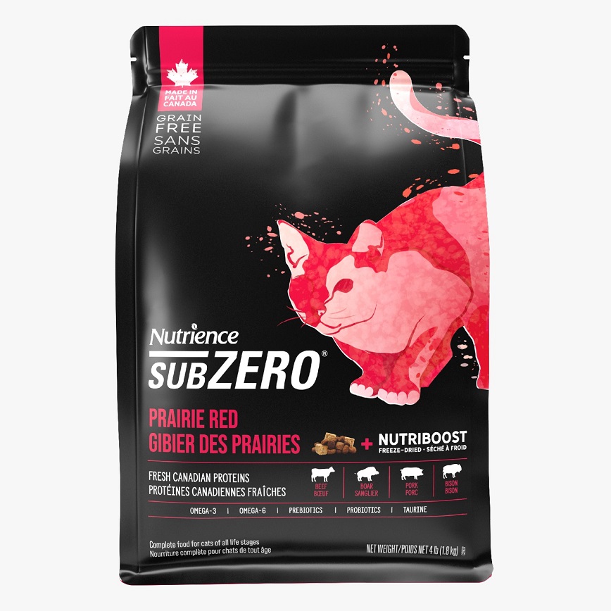 Nutrience SUBZERO 無穀物貓糧 全貓配方 凍乾脫水鮮牛肝配紅肉及海魚 4lbs 1.8kg (C2907C) (紅黑)