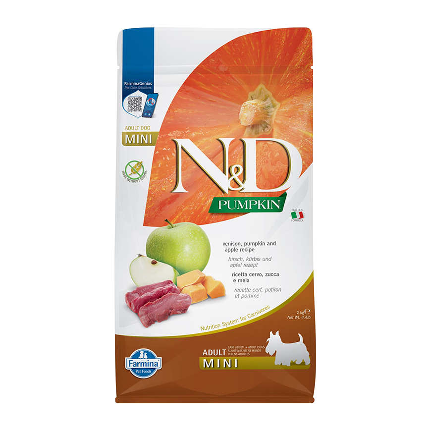 Farmina N&D 狗糧 南瓜無穀系列 鹿肉蘋果 細粒 2kg (PND0020011)