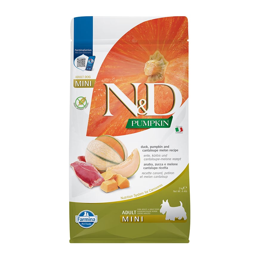 Farmina N&D 狗糧 南瓜無穀系列 鴨肉哈密瓜 細粒 2kg (PND0020009)