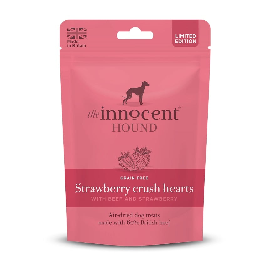 The Innocent Hound 狗零食 風乾小食 士多啤梨牛肉心形小食 70g
